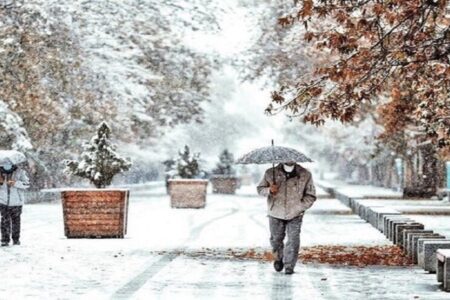 ورود سامانه بارشی جدید و بارش برف و باران در استان اردبیل