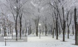 بوران برف و رعد و برق در شهر سهند