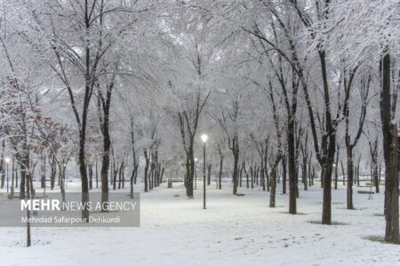 بوران برف و رعد و برق در شهر سهند